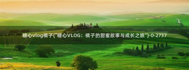 糖心vlog成：糖心vlog橘子(\